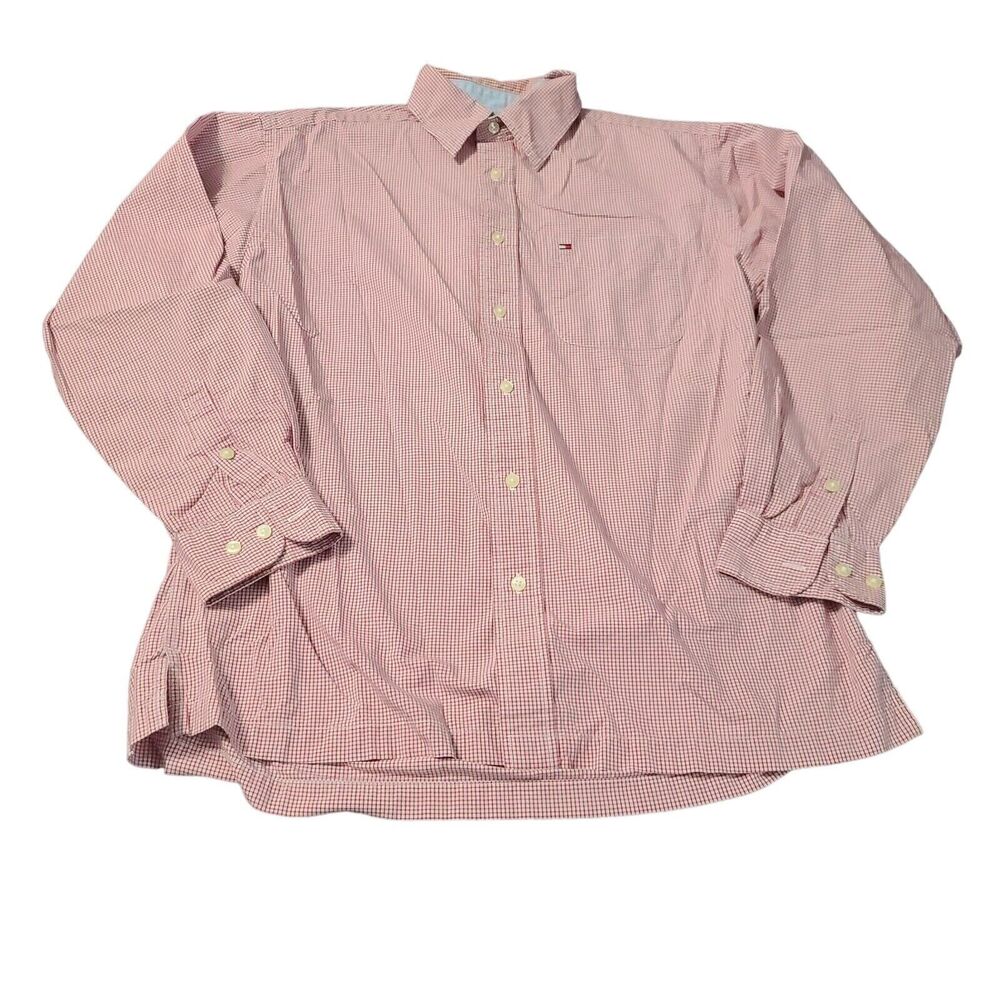 Tommy Hilfiger Mens Button Up Shirt Multicolor Size Small Cotton Long Sleeve